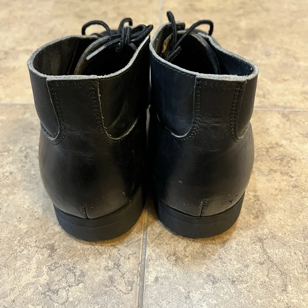 VINTAGE Men' Size‎ 12.5 Biltrite Steel Toe EH Chukka Work Leather Black Boots
